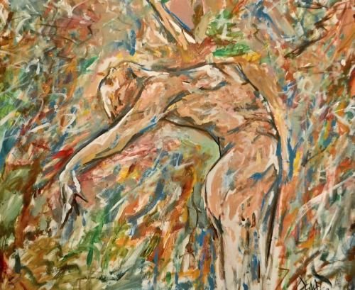Figurine 3  (Acrylic on Canvas -100 x100cm