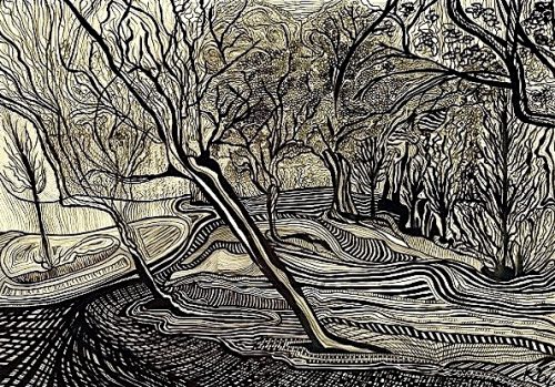 Landscape in Dimensions (Ink on Paper)