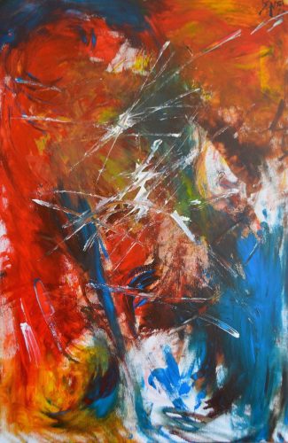 Lockdown1.. (Acrylic on Canvas- 50 x100cm)