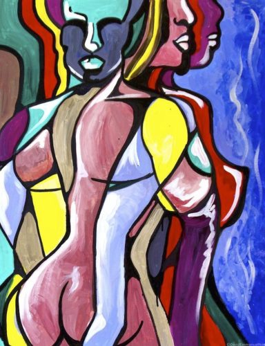 Man& Woman (Acrylic on Canvas 90 x 80 cm)