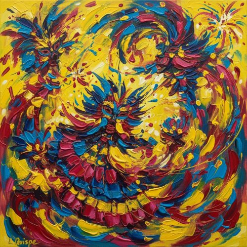 Lucia-Quispe-Amazonian-Flow (Mixed Media)